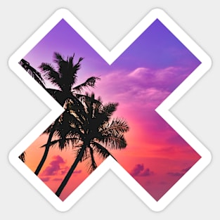 Sunset Palmtree Sticker